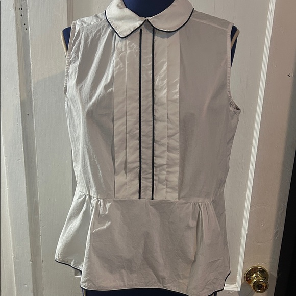 HD in Paris Tops - HD in Paris White Chemise with Black Trim